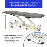 Stół rehabilitacyjny, do masażu, hydrauliczny - Ultima H3