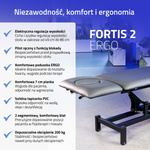 Stół rehabilitacyjny Fortis 2 ERGO,  elektryczna regulacja, pilot ręczny, poduszka ERGO, kółka