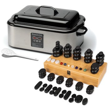 Zestaw - 64 kamieni do masażu, podgrzewacz 17l (ster. cyfrowe)