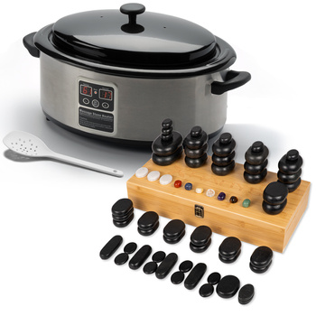 Zestaw - 64 kamieni do masażu, podgrzewacz 6l (ster. cyfrowe)