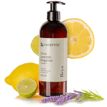 Olejek do masażu Reya Citrus, Lavender, Bergamot Habys 500 ml